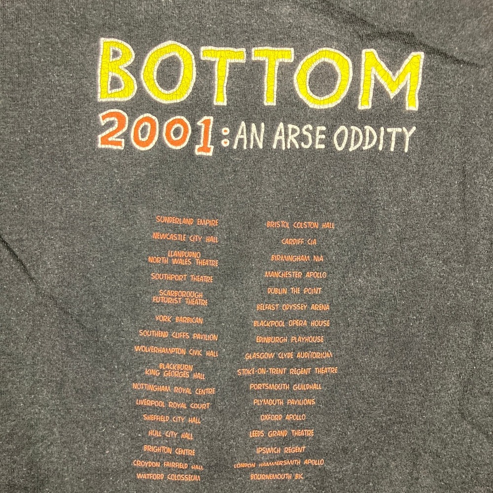 Vintage‎ The Bottom 2001 An Arse Oddity Shirt Mens M Black Live Show Comedy Y2K - Picture 8 of 14